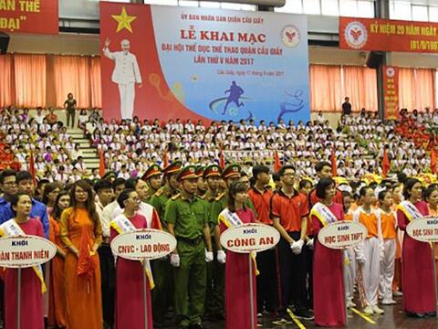 Khai mạc Đại hội Thể dục Thể thao quận Cầu Giấy lần thứ 5